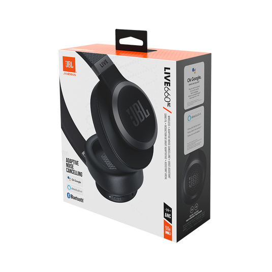 JBL Live 660NC - Black - Wireless over-ear NC headphones - Detailshot 10 image number null